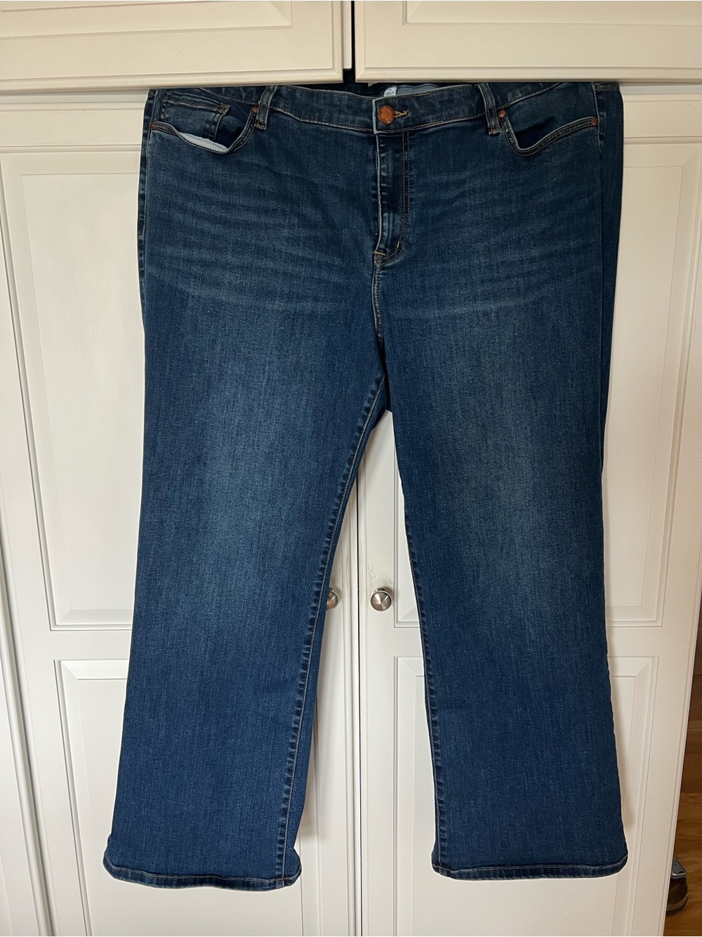 Lane Bryant Dark Blue High-Rise Straight Jeans